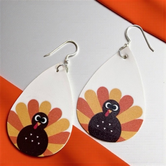 Turkey Trot Teardrops: Gobble Up These Festive Thanksgiving Earrings! π¦β¨NWT - Picture 6 of 8